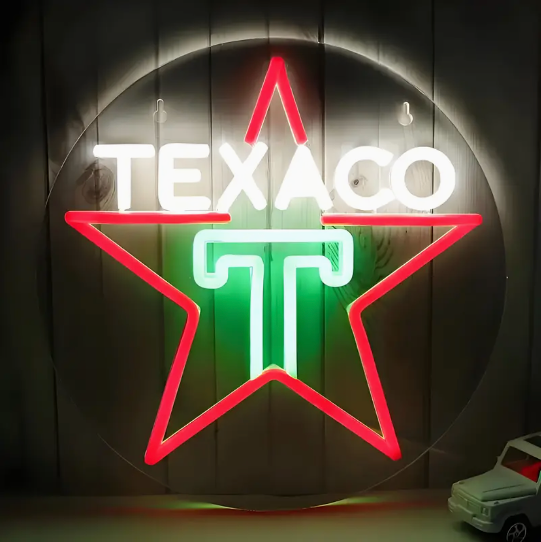 Retro Texaco Star LED Neon Sign