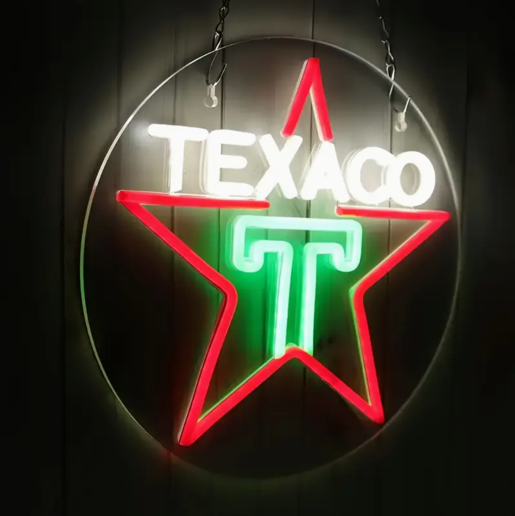 Retro Texaco Star LED Neon Sign