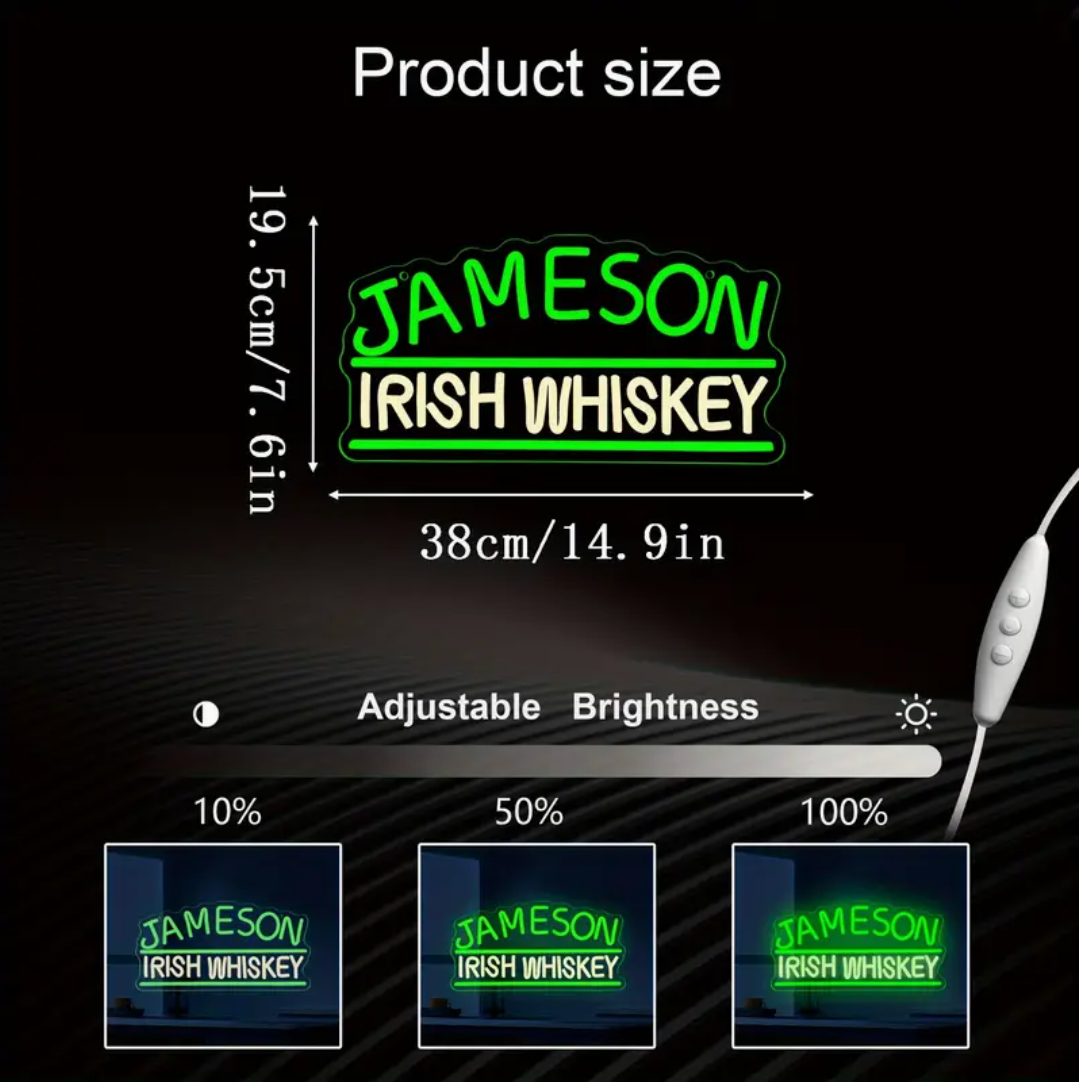 Jameson Irish Whiskey LED Neon Sign